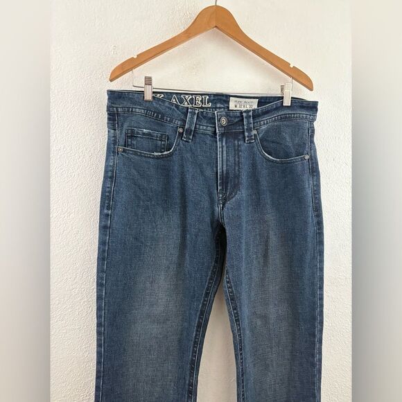 T.K. Axel Jeans Mens 32X32 Blue Dark Wash Slim Boot Western Stretch Denim - Picture 2 of 13